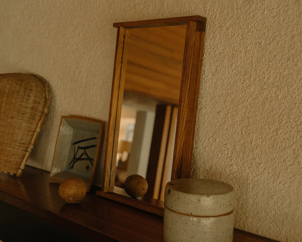 PRE-ORDER| Symmetry Mirror | Honey Ash Wood | Small by FRAMA