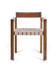 IN-STOCK | Symmetry Armrest Chair | Honey Ash Wood | Oat Fabric by FRAMA