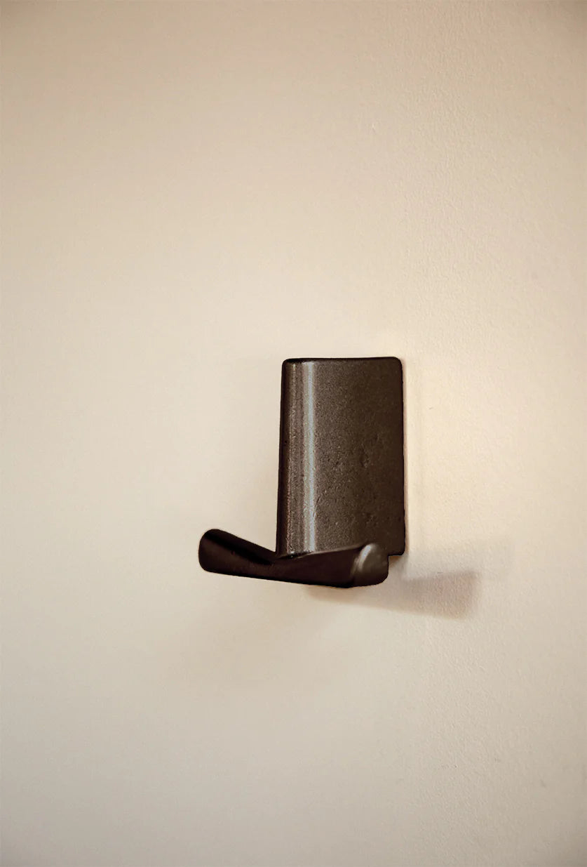 Ala Wall Hook 100mm Blackened Bronze by Henry Wilson
