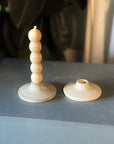 Stoneware Candlestick Holder in Stone by Kristin Olds
