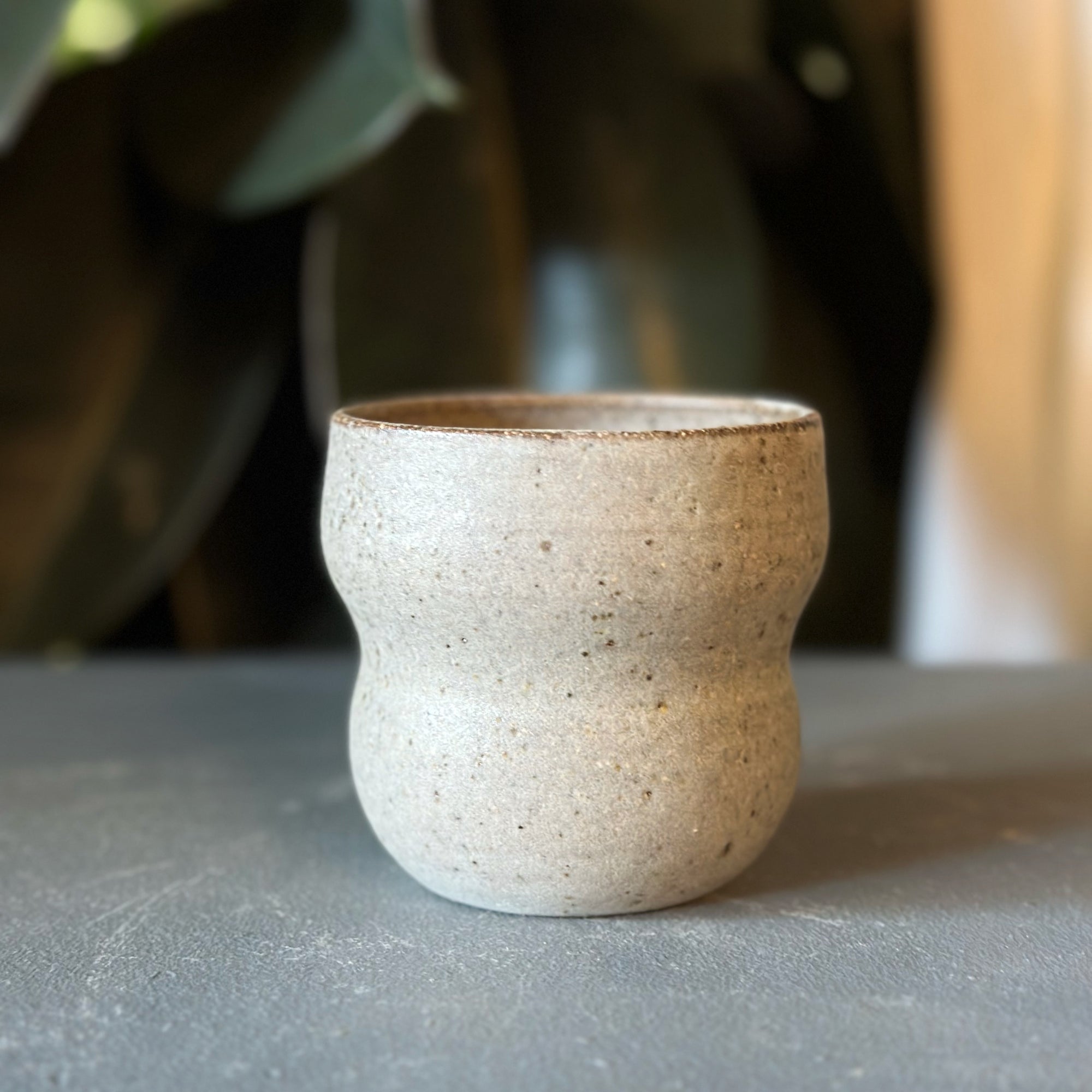 Stoneware Curve Cup in Pebble by Kristin Olds
