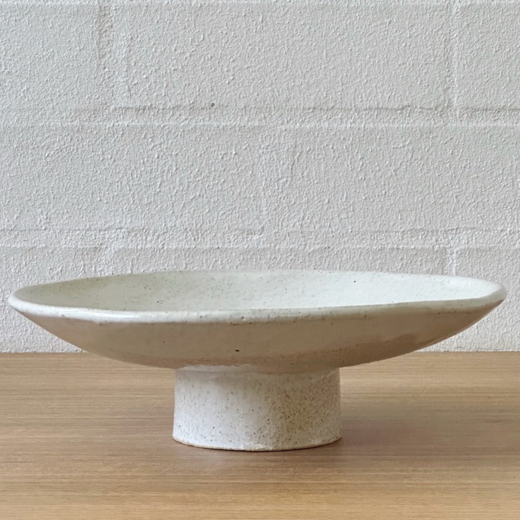 White Fountain Platter by Jenn Johnston