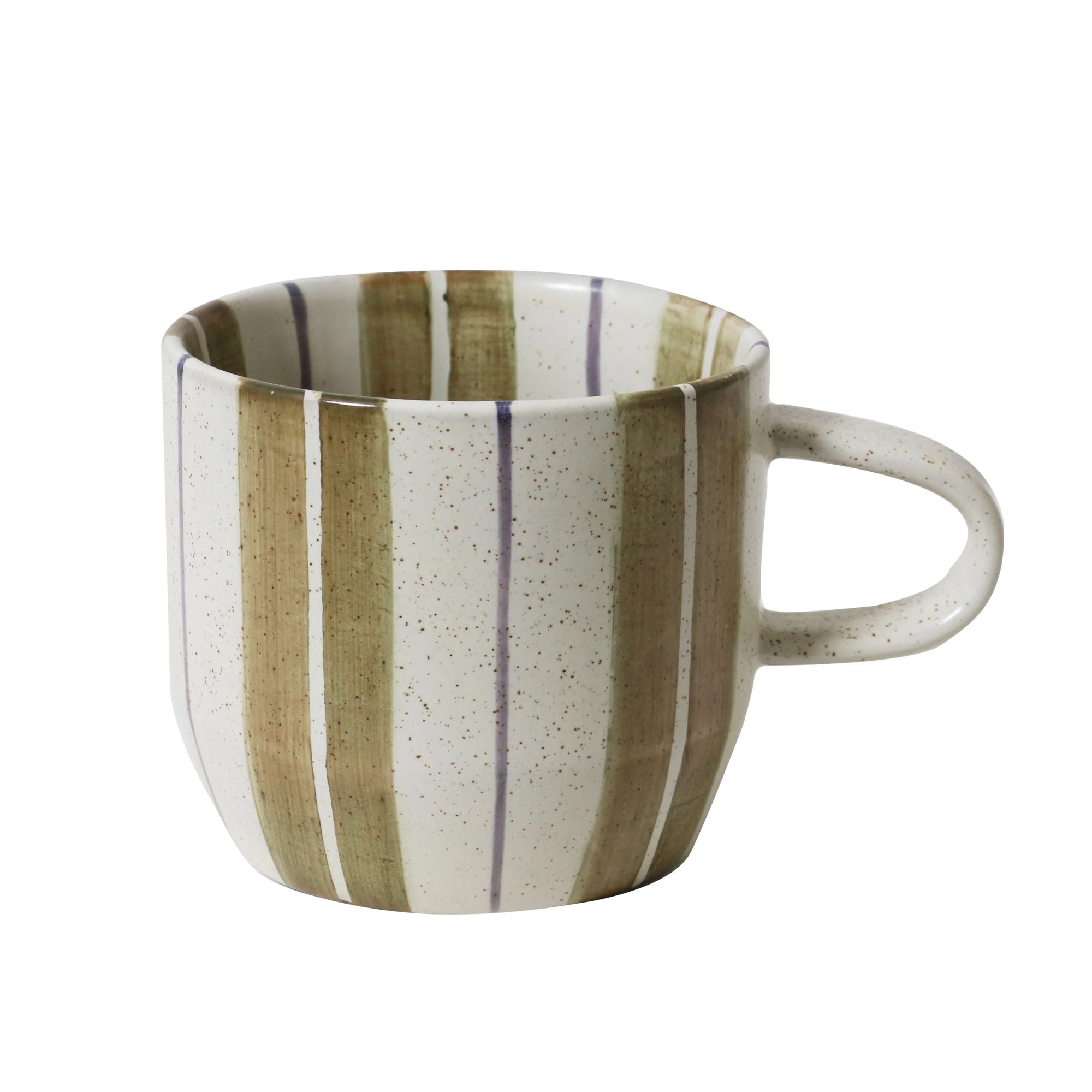 Olive Stripe Check Mug / Cat&#39;s Pyjamas by Robert Gordon