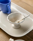 Knot Elevated Condiment Bowl in Vanilla Set of 3 by Robert Gordon