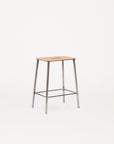 PRE-ORDER |Adam Stool  Natural Leather / Raw Steel by FRAMA