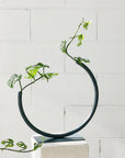 Edging Over – Stainless Steel, Medium Vase in Deep Ocean by Anna Varendorff - THE PLANT SOCIETY