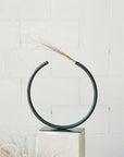 Almost a Circle – Stainless Steel, Medium Vase in Matte Black by Anna Varendorff - THE PLANT SOCIETY