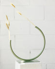 Edging Over – Stainless Steel, Medium Vase in Pale Eucalypt by Anna Varendorff - THE PLANT SOCIETY