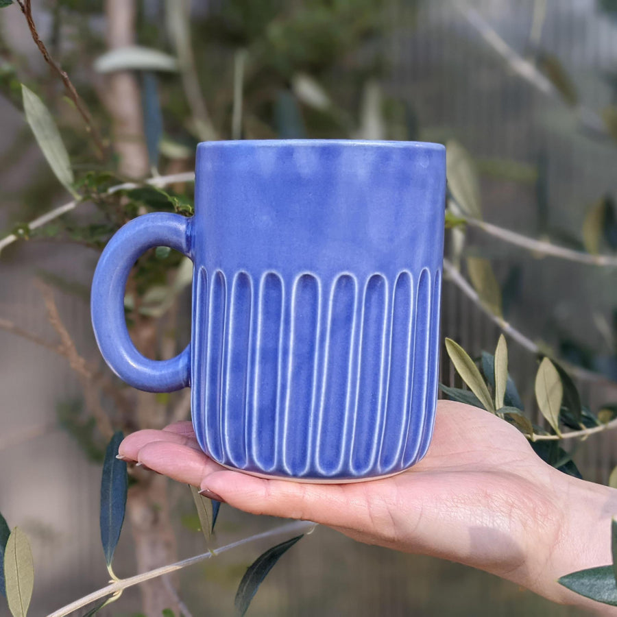 Blue Fluted Cup by Arcadia Scott