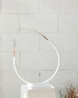 Edging Over – Stainless Steel, Medium Vase in White by Anna Varendorff - THE PLANT SOCIETY