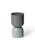 Two Tone Planter in Grey/Sage by Lightly Design
