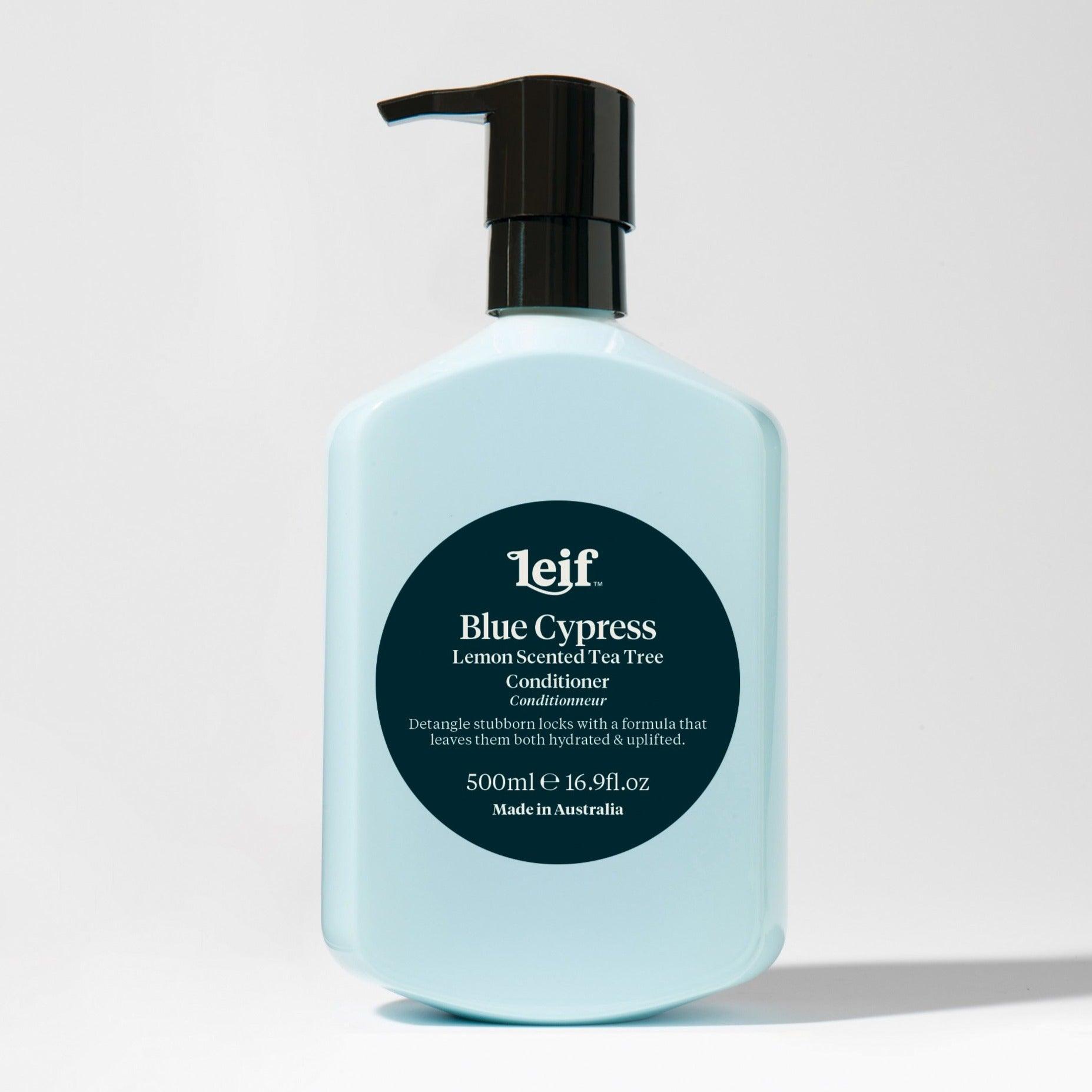 Blue Cypress Conditioner Leif haircare beauty lemon scented tea tree