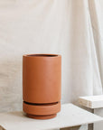 Tall Pier Planter Russet Tan  by The Plant Society