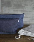 Blue Romy Pouch by Fog Linen